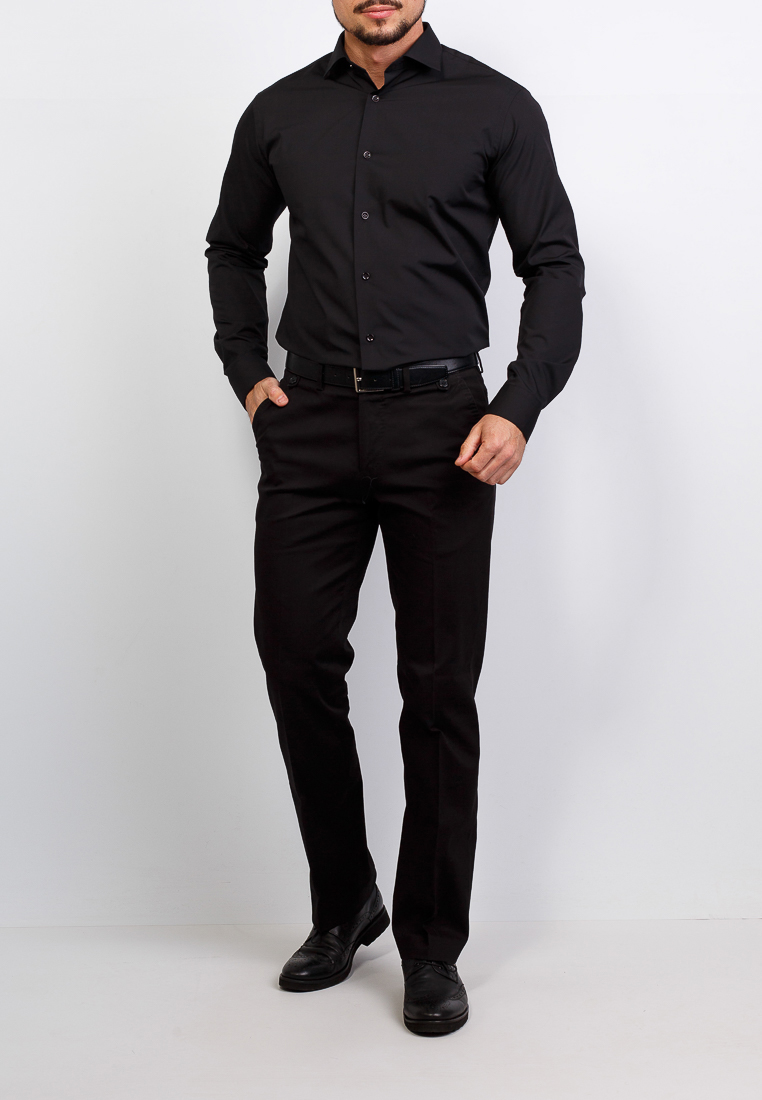 340/139/BLK/Z Сорочка мужская длинный рукав