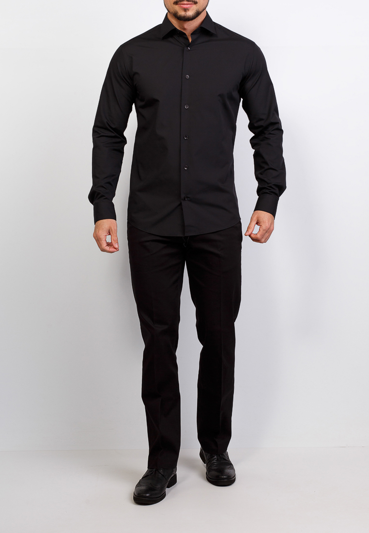 340/139/BLK/Z Сорочка мужская длинный рукав