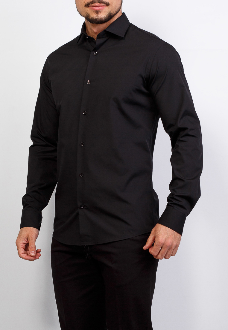 340/139/BLK/Z Сорочка мужская длинный рукав