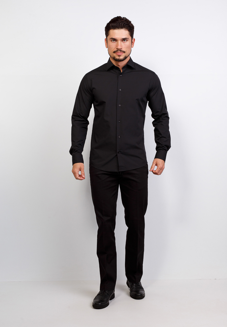 340/139/BLK/Z Сорочка мужская длинный рукав