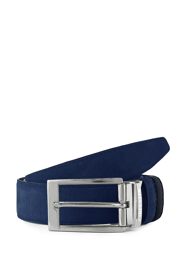 Cr42 замша/кожа двустор. т.синий Ремень кожаный мужской