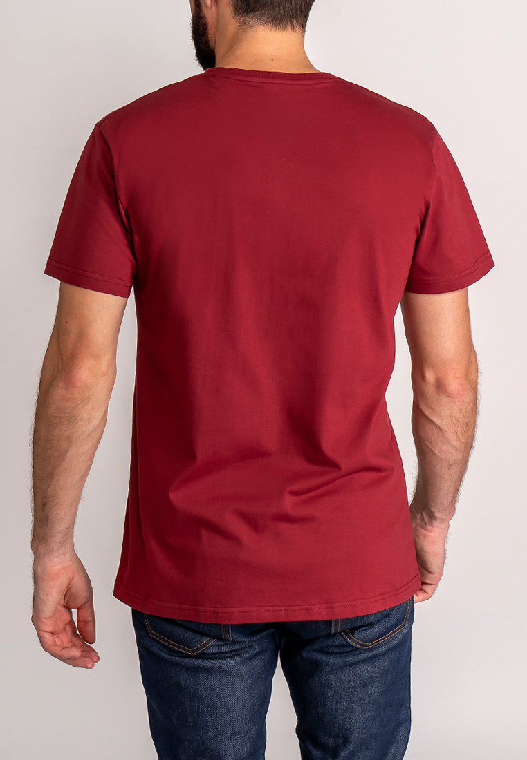 G145-RD-1061_R (бордовый) Футболка мужская короткий рукав