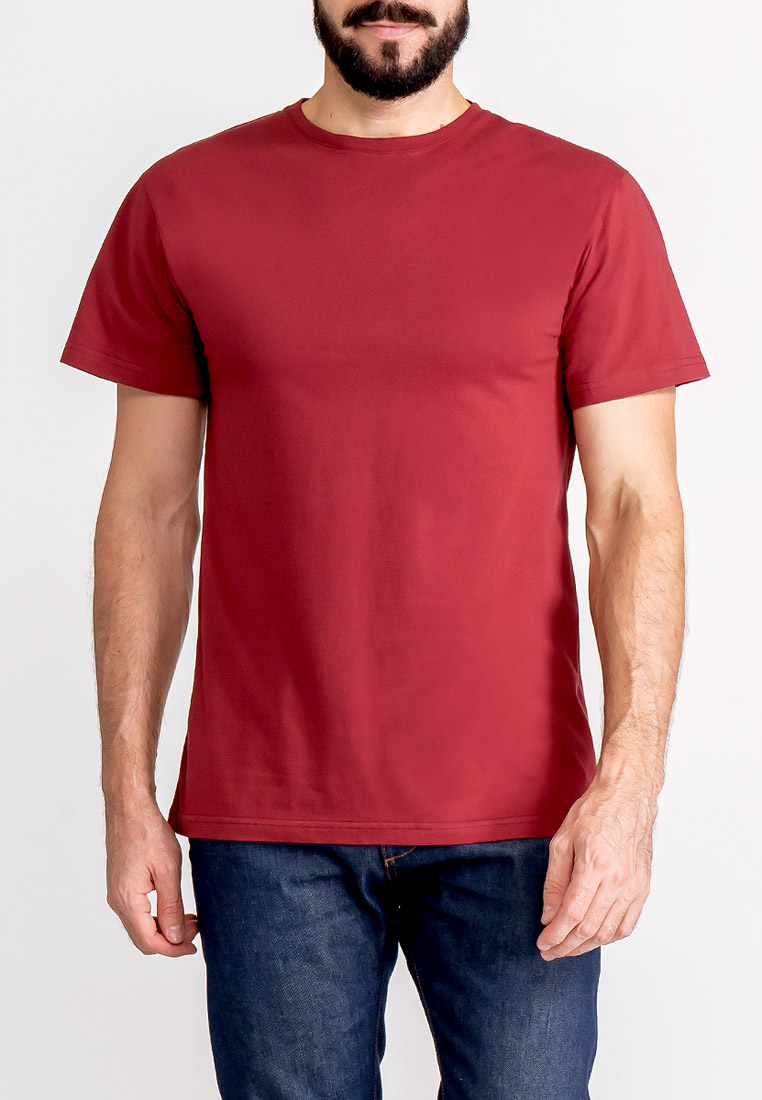G145-RD-1061_R (бордовый) Футболка мужская короткий рукав