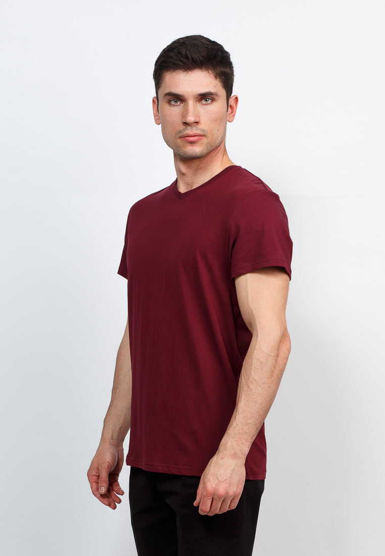 TS524V (бордовый) Футболка мужская короткий рукав