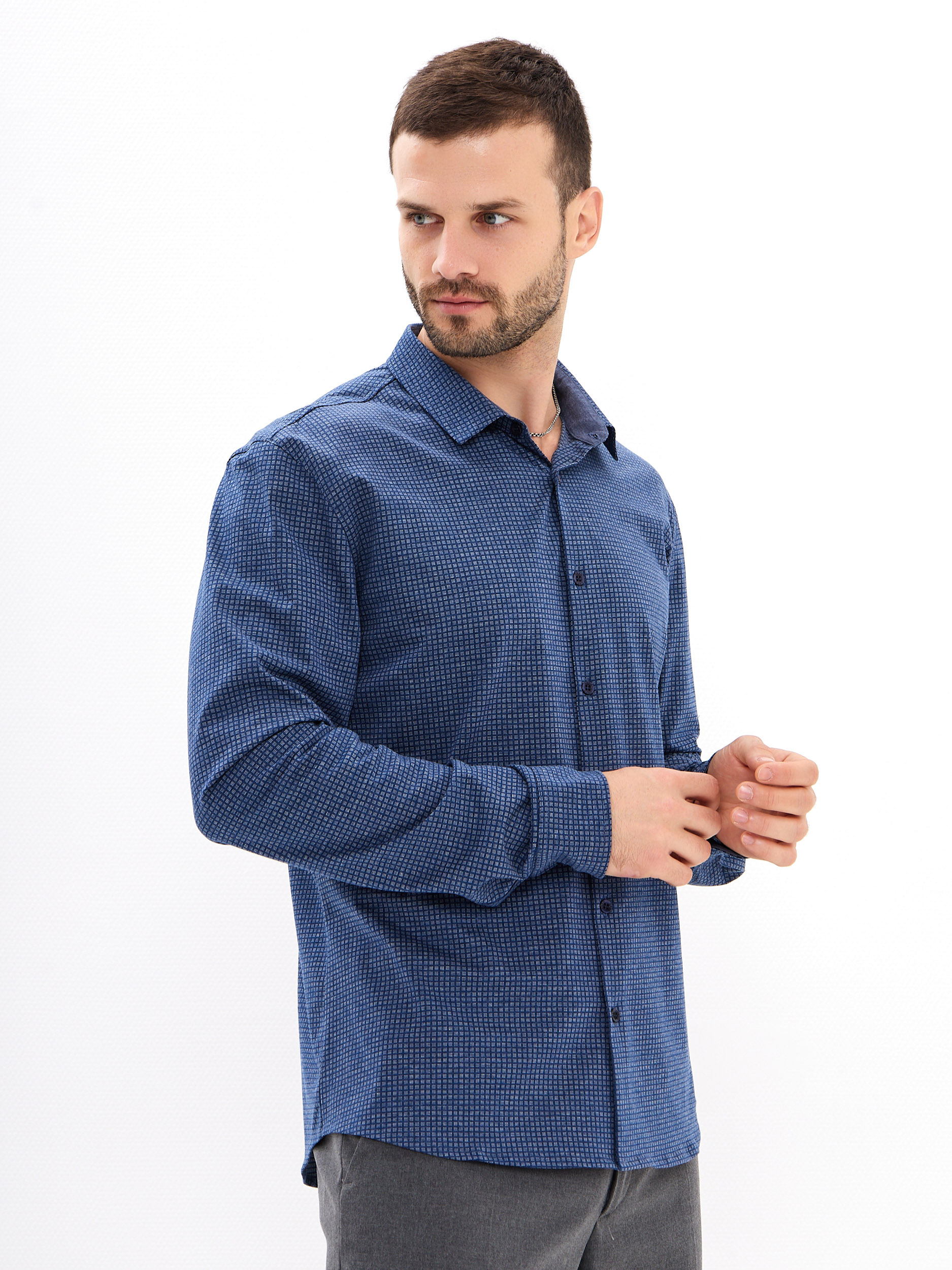 SK234/131/6954/ZN/1 Рубашка трикотажная мужская