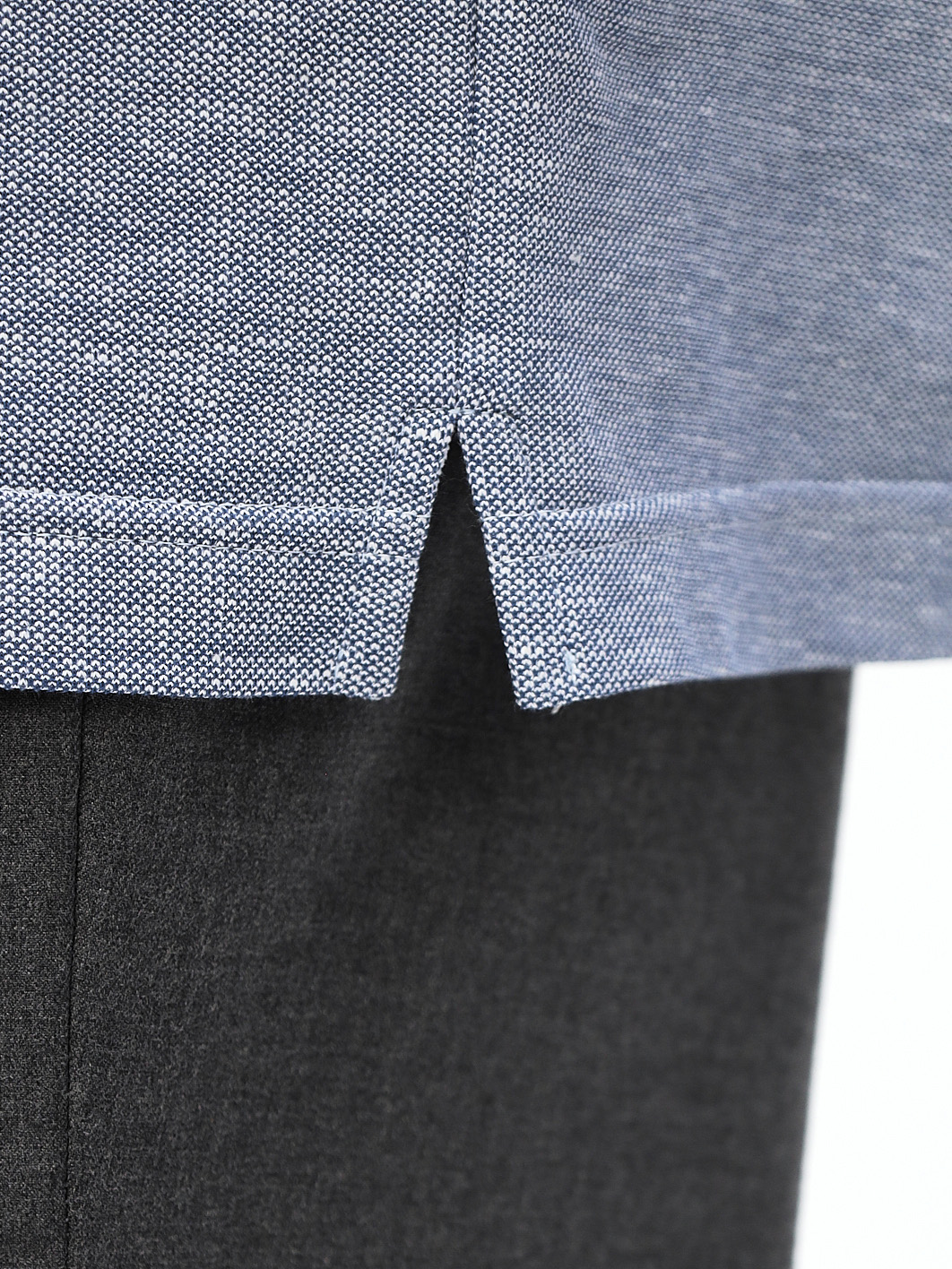 G154-PM24-LT0266-7 (т.голубой) Джемпер мужской с воротником поло короткий рукав