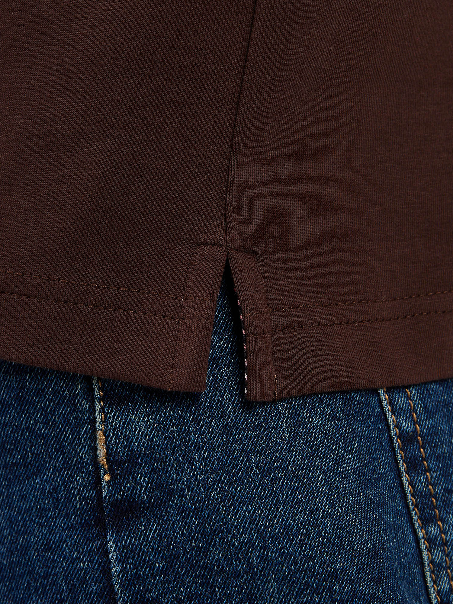 G155-KO1246-SA5104 (коричневый) Джемпер мужской с воротником поло