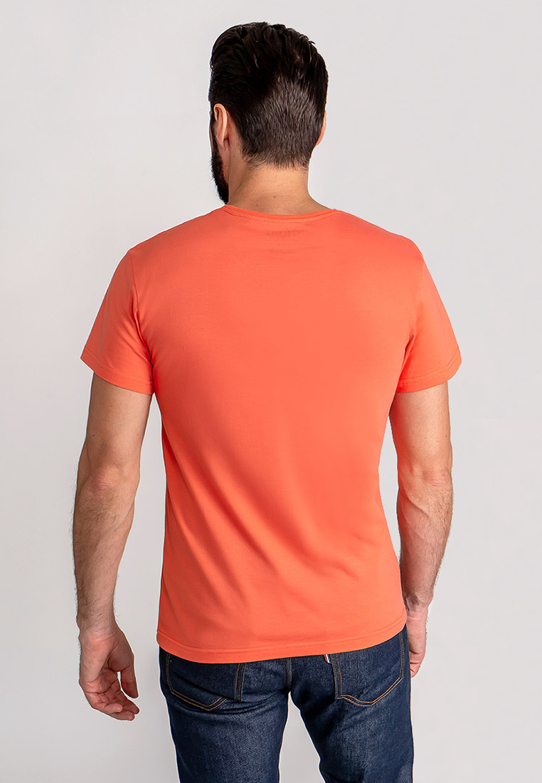 G145-RD-9012 (коралл) Футболка мужская короткий рукав