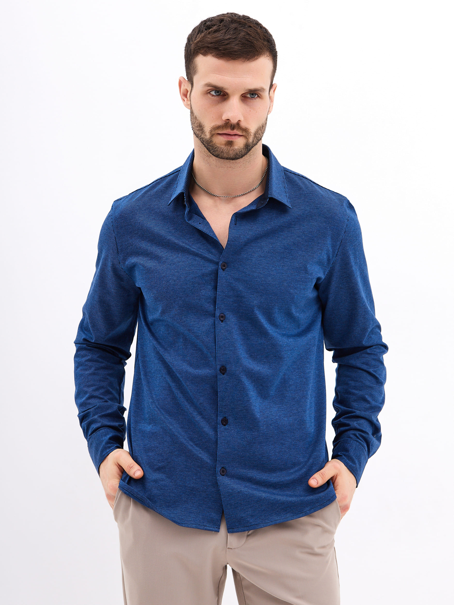 SK221/131/6953/ZN/1 Рубашка трикотажная мужская