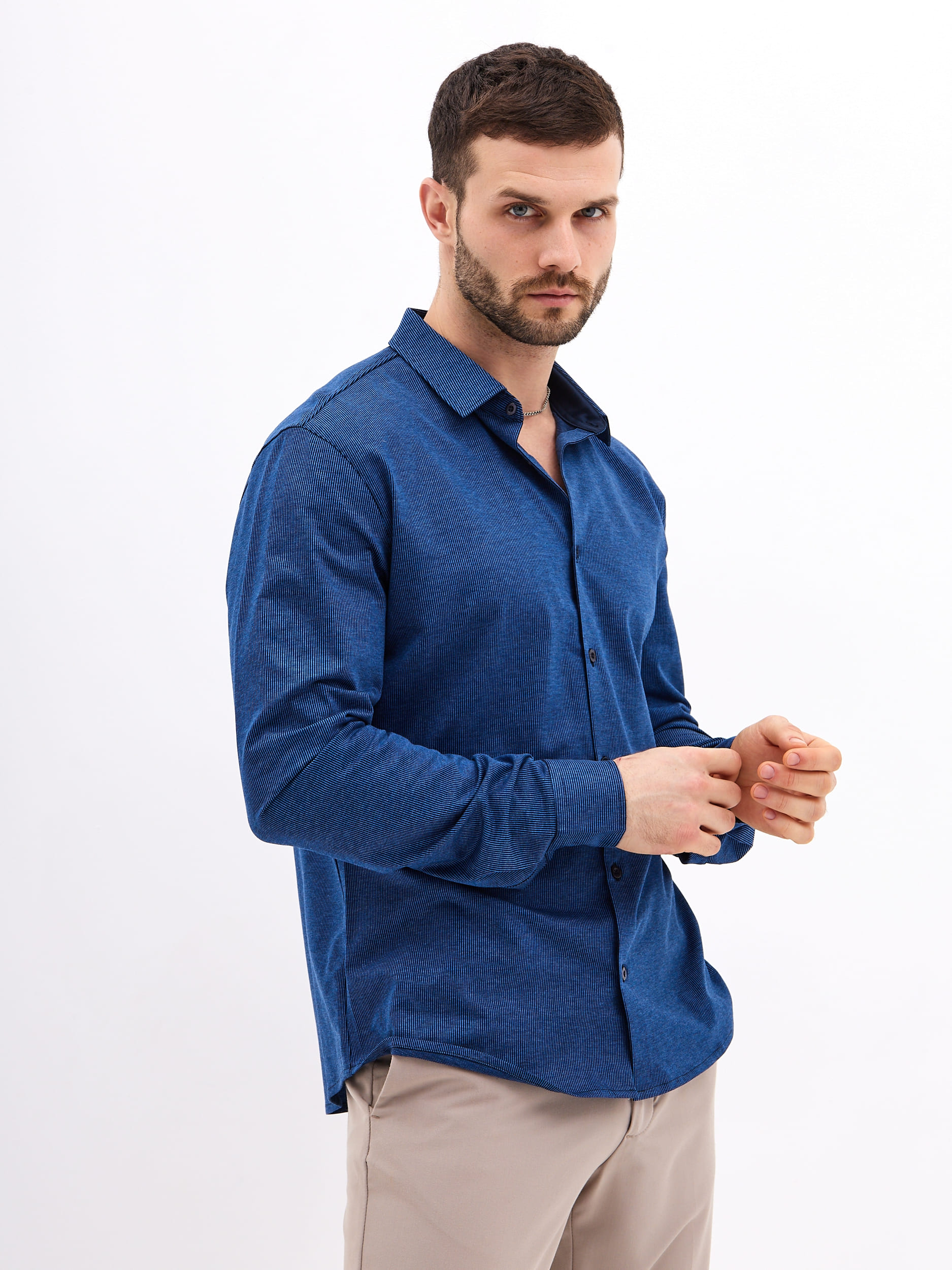 SK221/131/6953/ZN/1 Рубашка трикотажная мужская