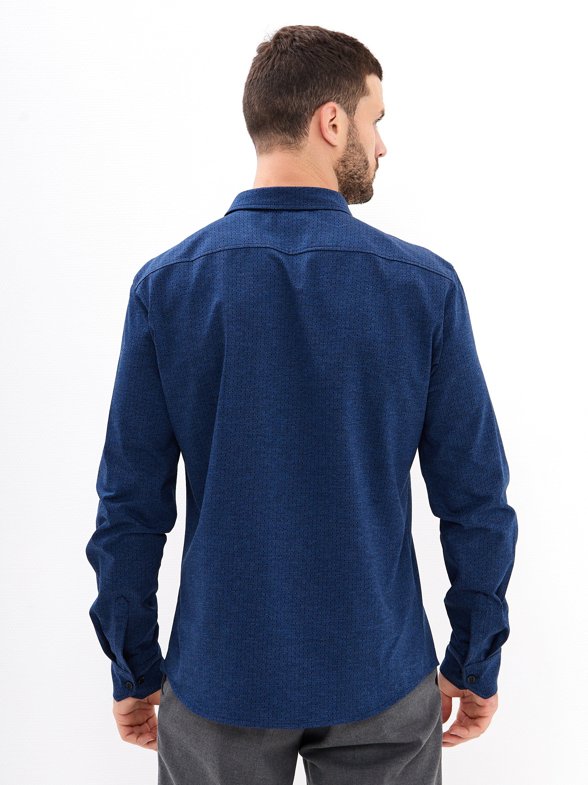 SK243/131/6951/ZN Рубашка трикотажная мужская