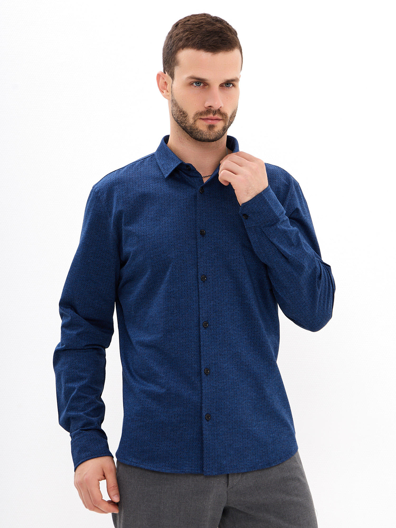 SK243/131/6951/ZN Рубашка трикотажная мужская