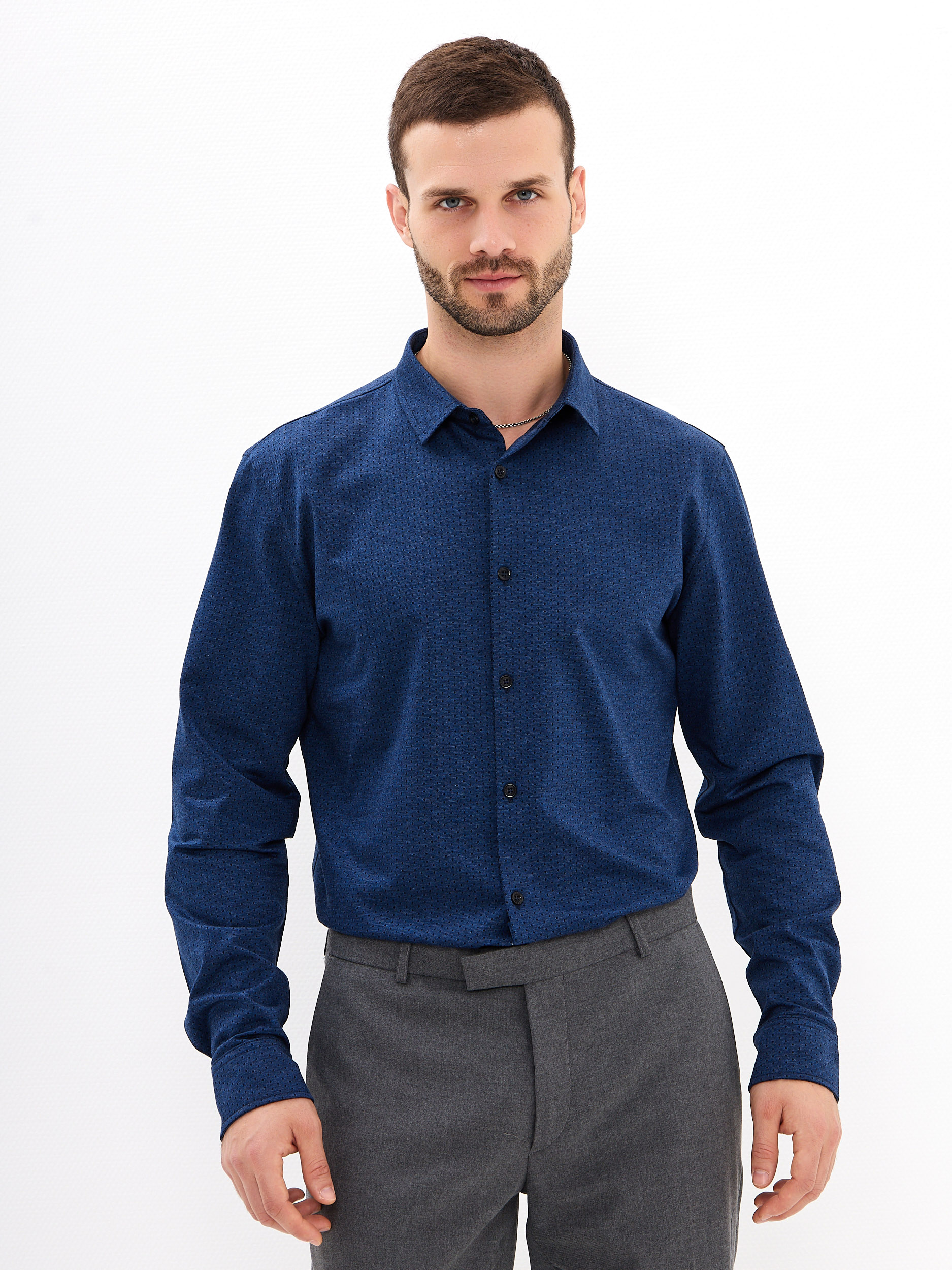 SK243/131/6951/ZN Рубашка трикотажная мужская