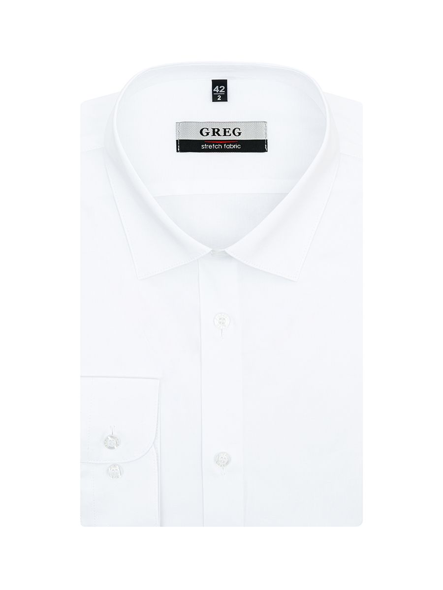 100/237/WH/ZN STRETCH_V Сорочка мужская длинный рукав