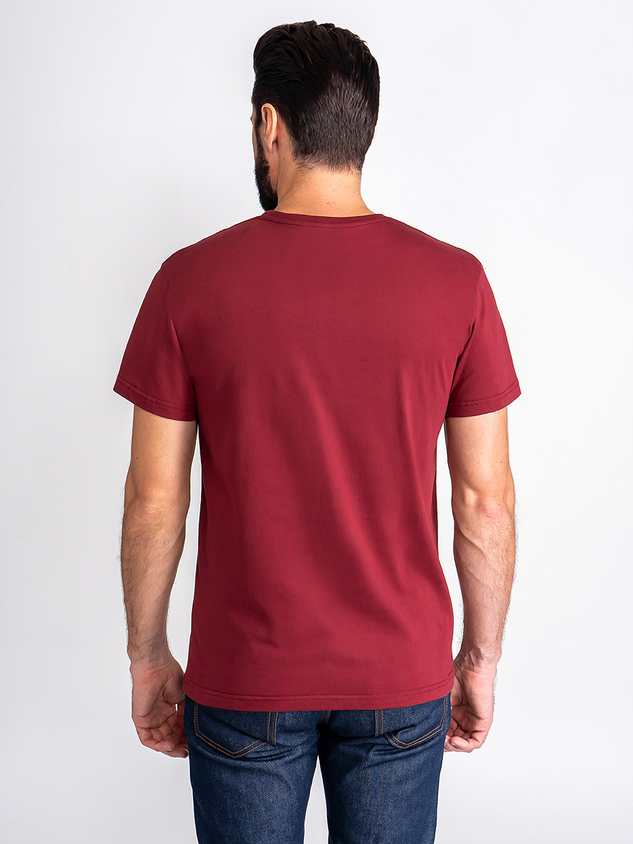 G146-RD-1061 (бордовый) Футболка мужская короткий рукав