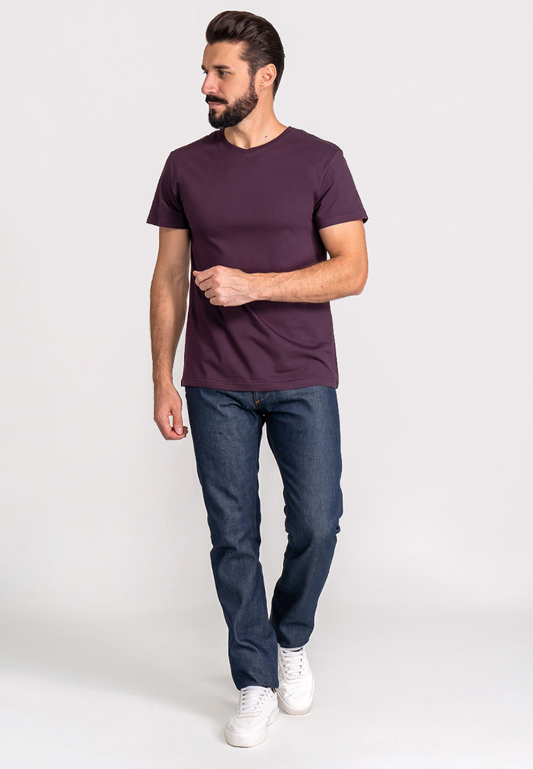 G146-RD-7020 (фиолет) Футболка мужская короткий рукав