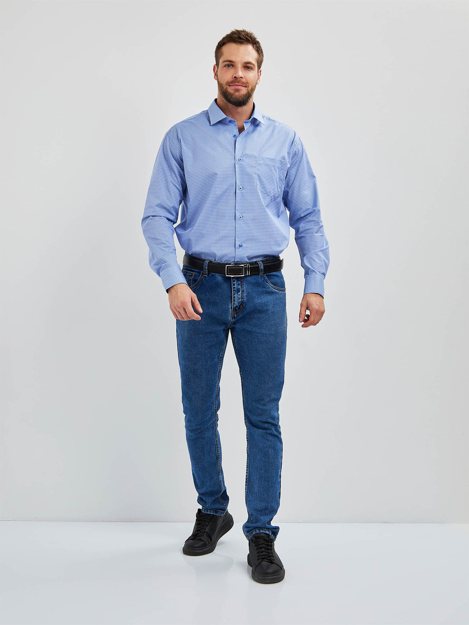 215/118/0099/1p STRETCH Сорочка мужская длинный рукав