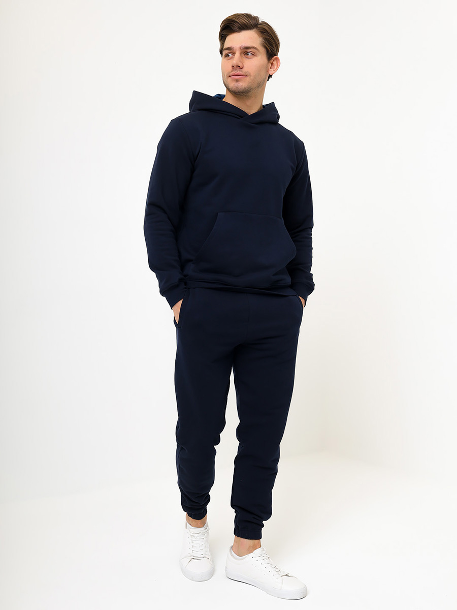 G-TRK-001K-чeр-син  Брюки мужские трикотажные