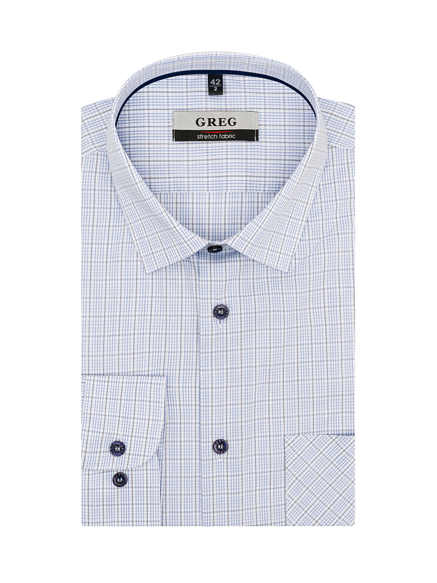 125/238/018/ZN/1p STRETCH Сорочка мужская длинный рукав