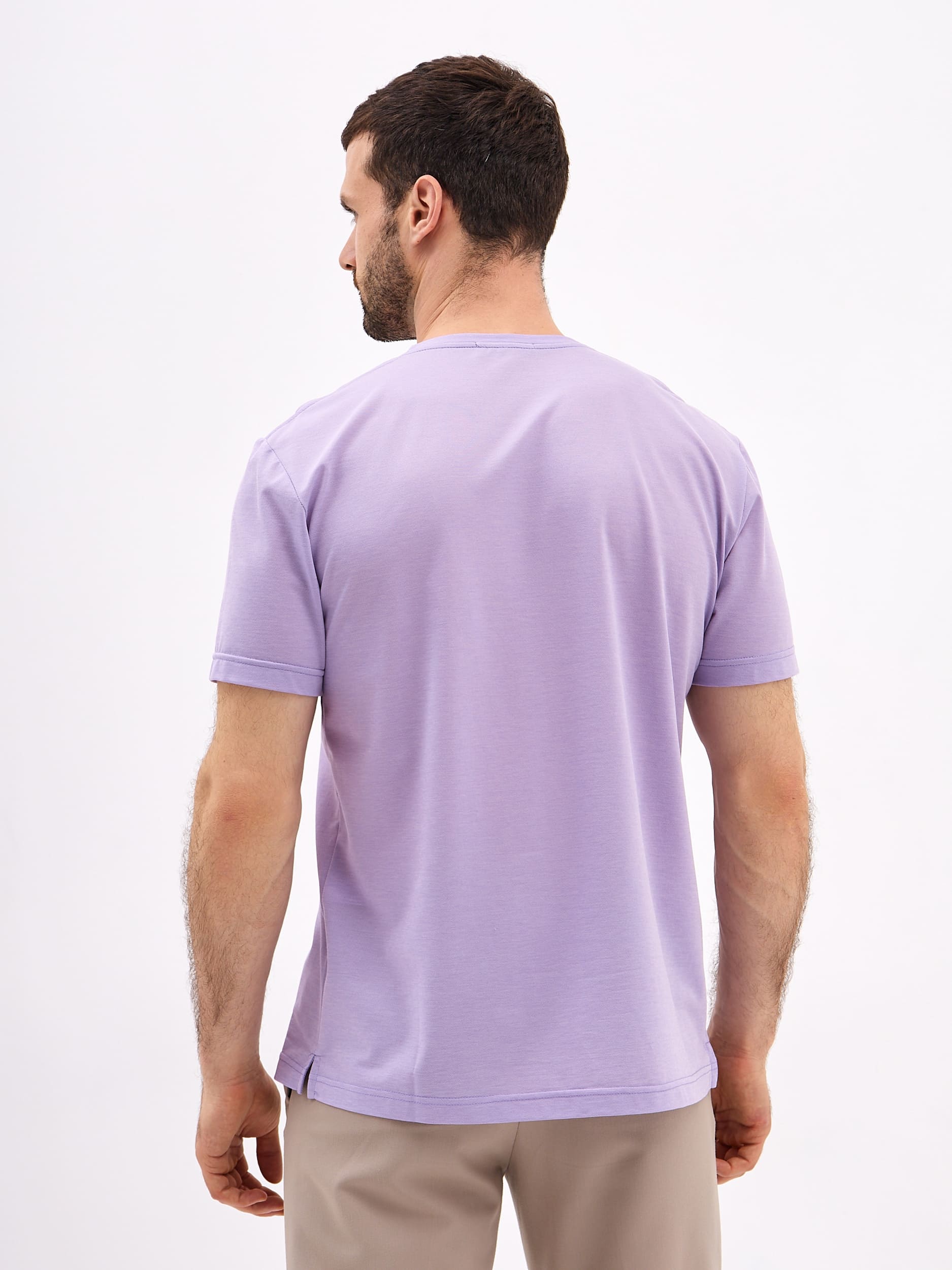 G145-PO4T-LT1359-3 (сиреневый) Футболка мужская короткий рукав
