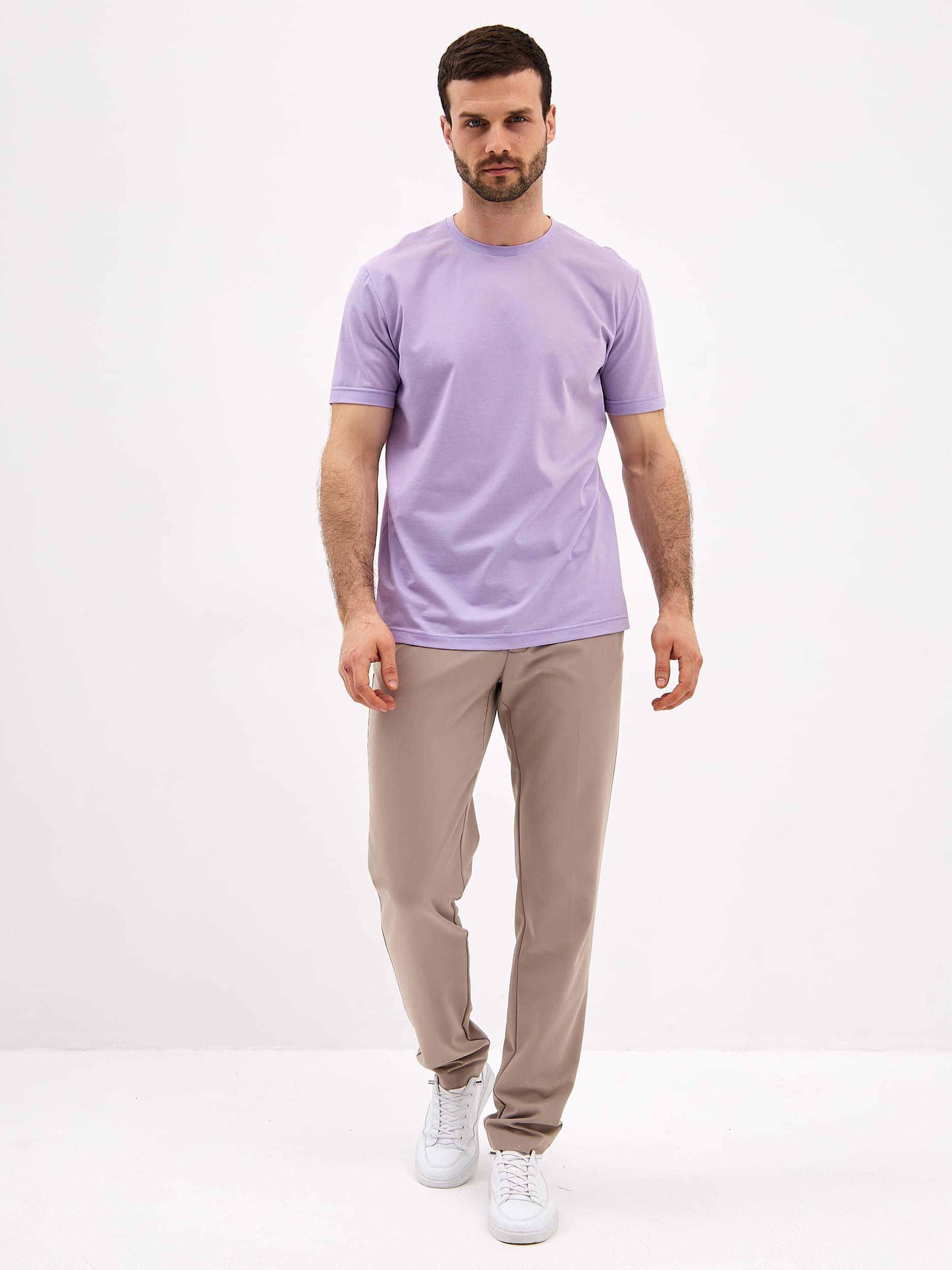 G145-PO4T-LT1359-3 (сиреневый) Футболка мужская короткий рукав