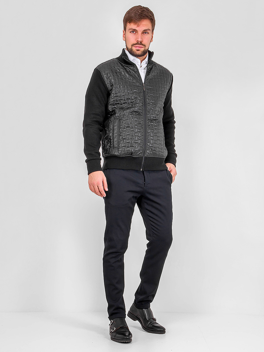 G139-KF-стёжка D1 (черный) Жакет мужской