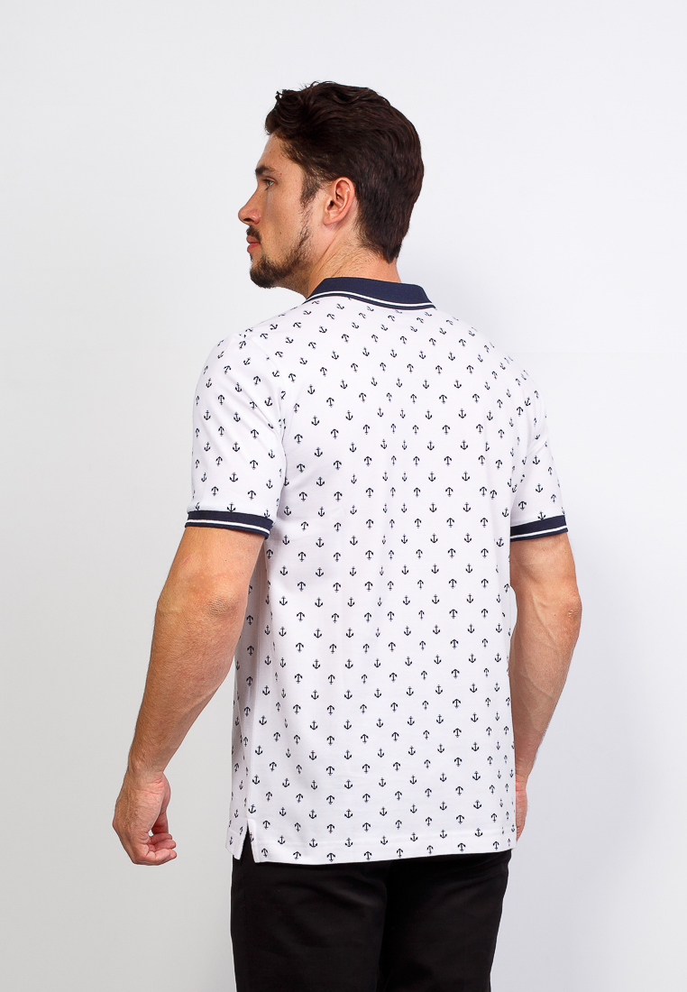 G134-якорь Джемпер мужской с воротником поло короткий рукав