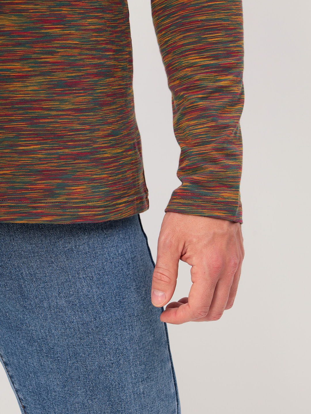 G166-KM-OR1059 (бордо) Футболка мужская длинный рукав