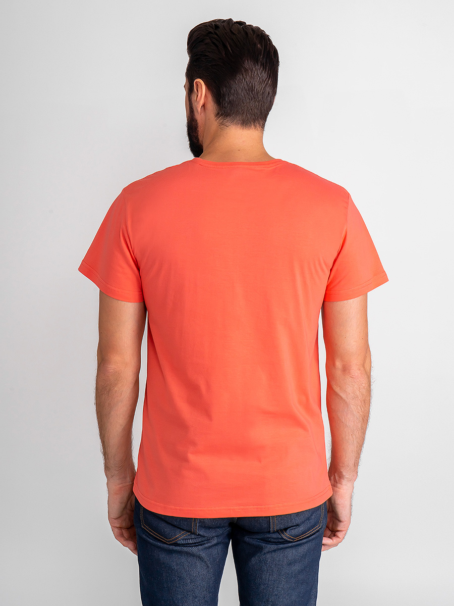 G146-RD-9012_R (коралл) Футболка мужская короткий рукав