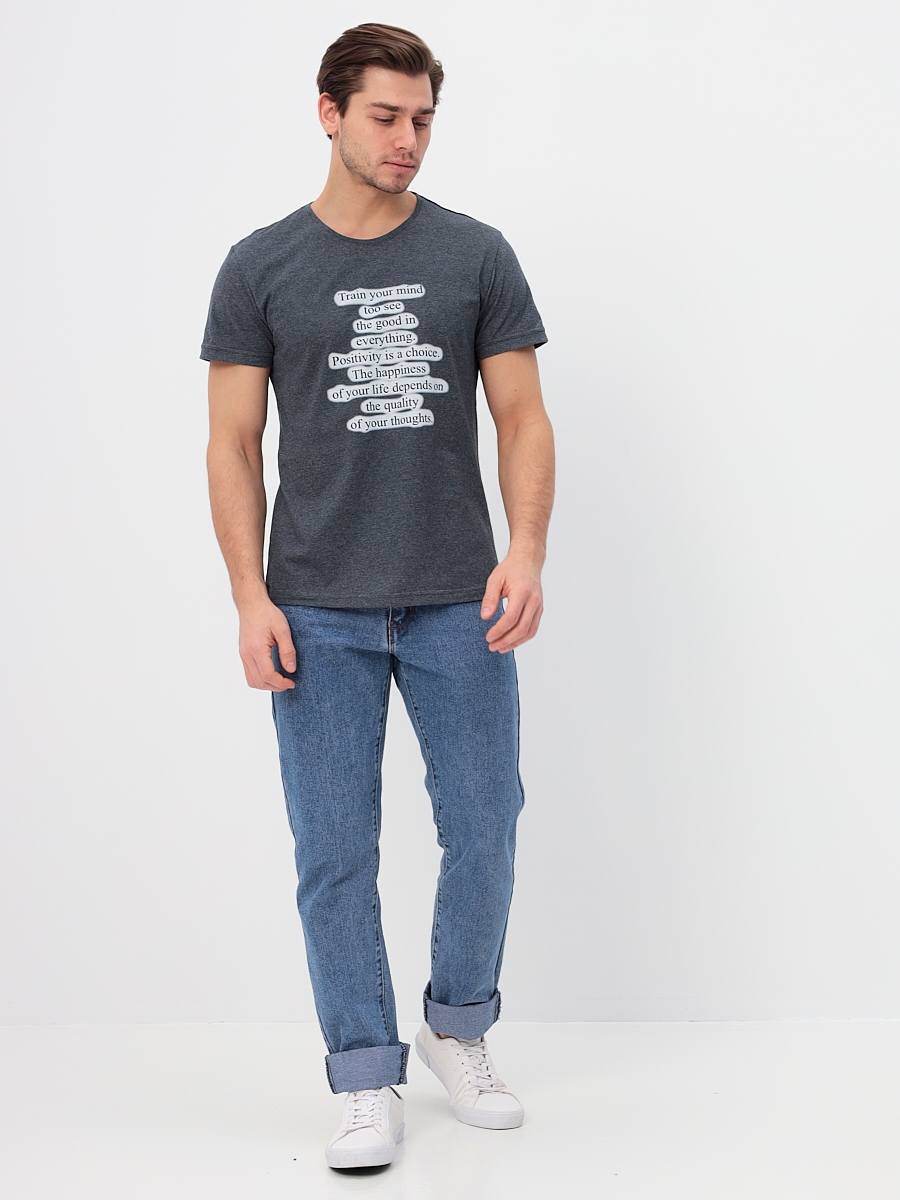 G145-Quote (антрацит м.) Футболка мужская короткий рукав