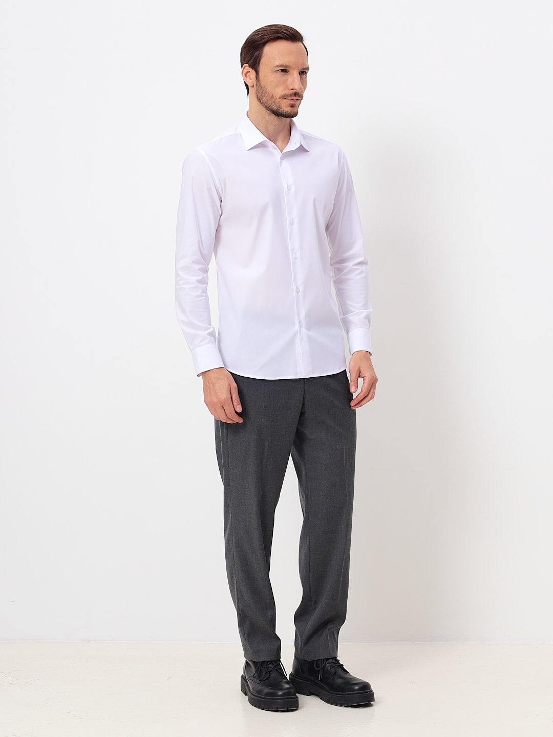 c100/156/WH/SZV STRETCH Сорочка мужская длинный рукав