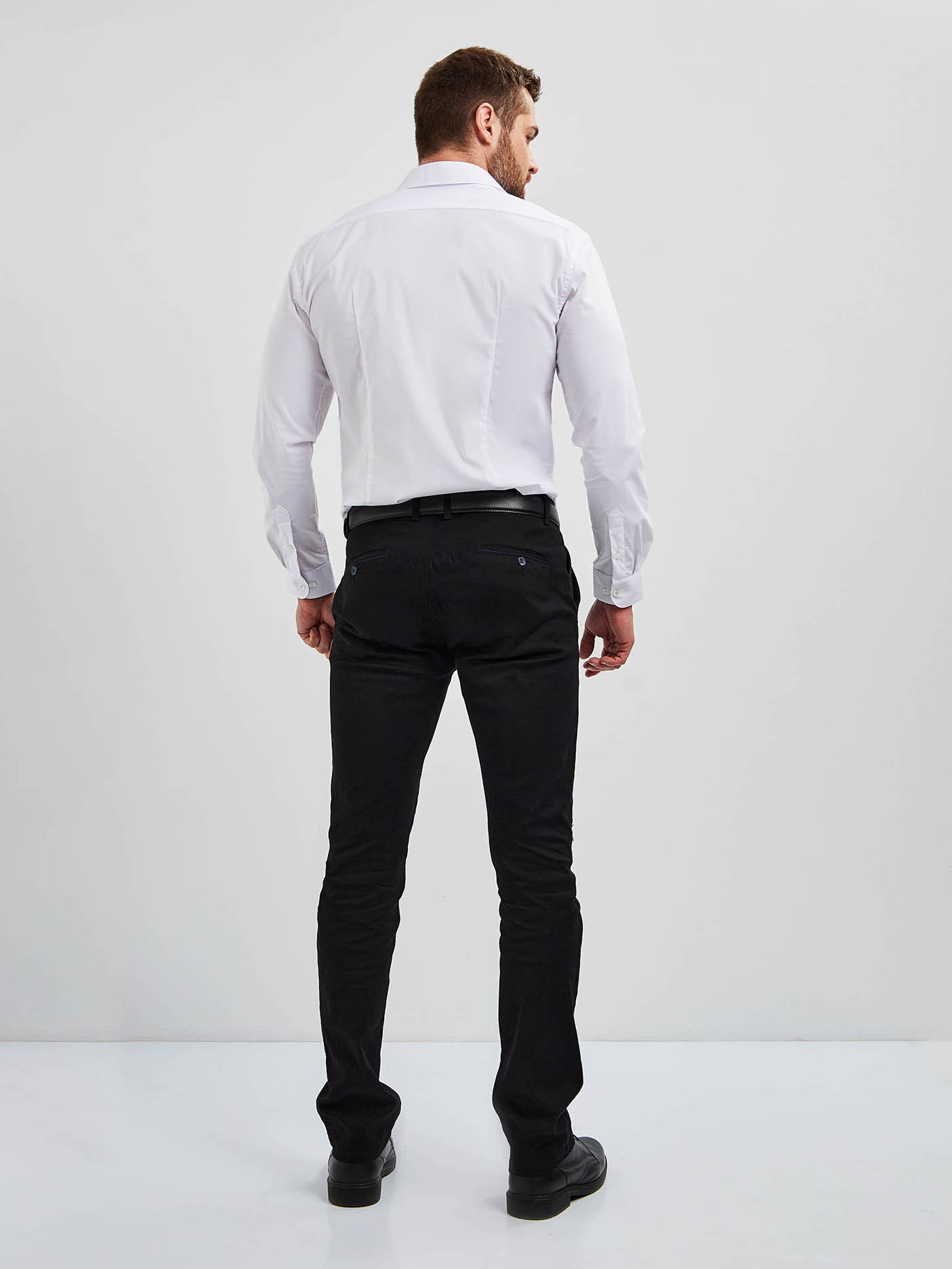 c100/156/WH/SZV STRETCH Сорочка мужская длинный рукав