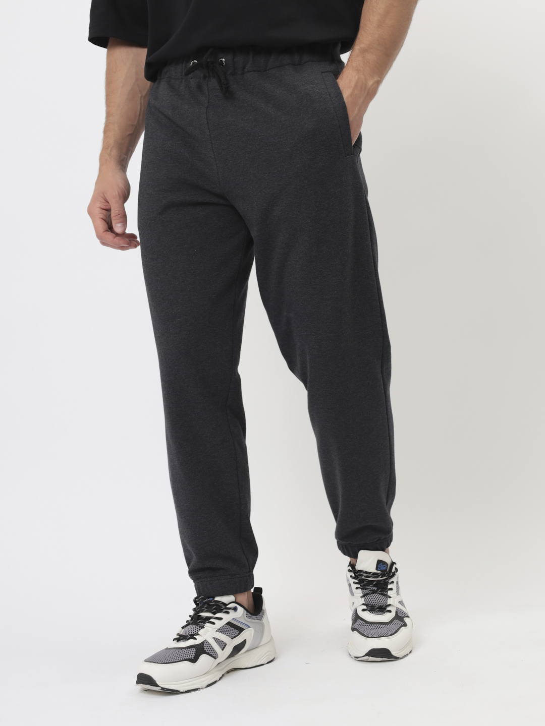 G-TRK-OZ02-001K-антрацит м. Брюки мужские трикотажные