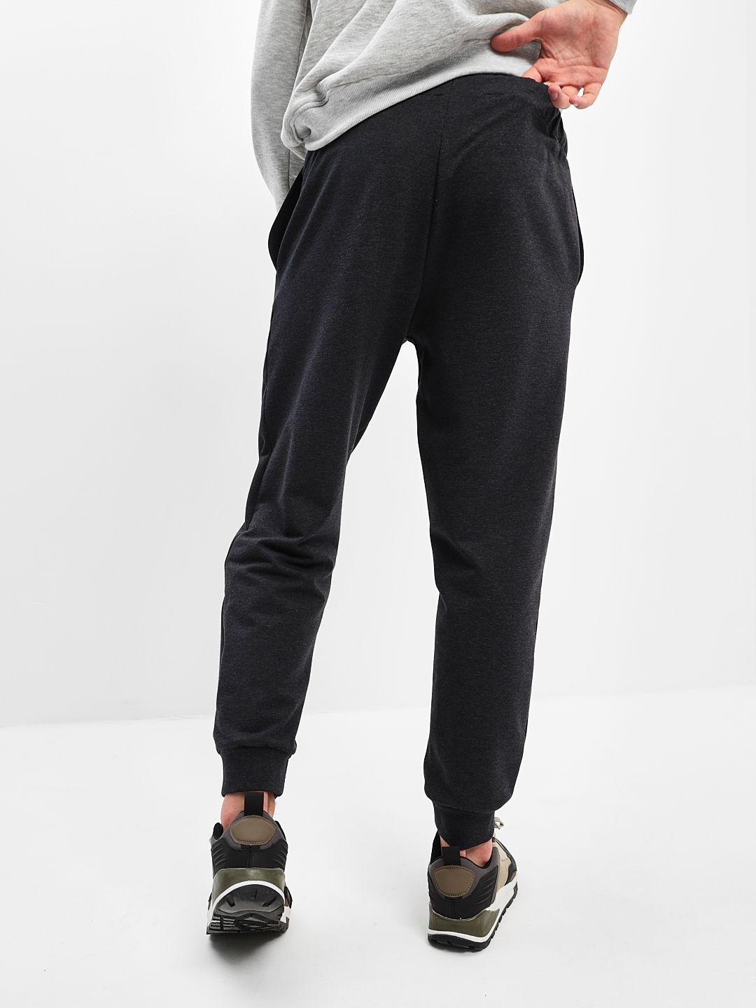 G-TRK-OZ02-002K-антрацит м. Брюки мужские трикотажные