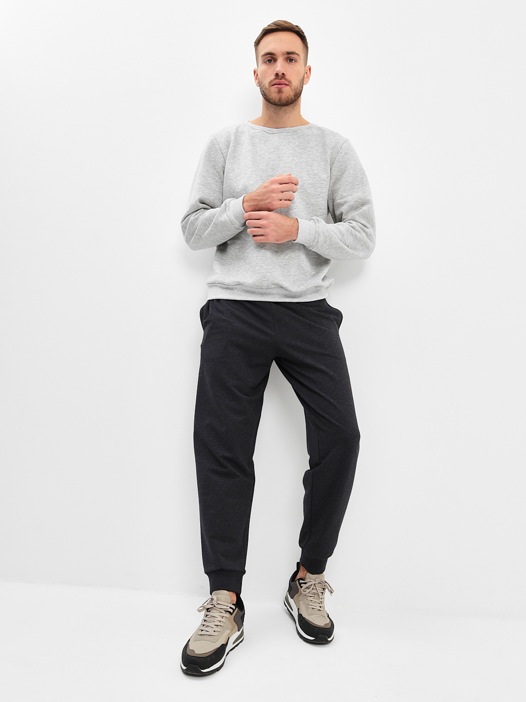 G-TRK-OZ02-002K-антрацит м. Брюки мужские трикотажные