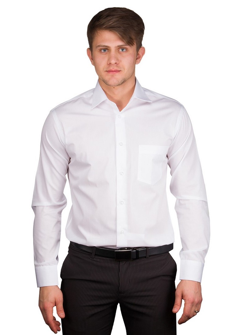 100/319/WHITE Сорочка мужская длинный рукав