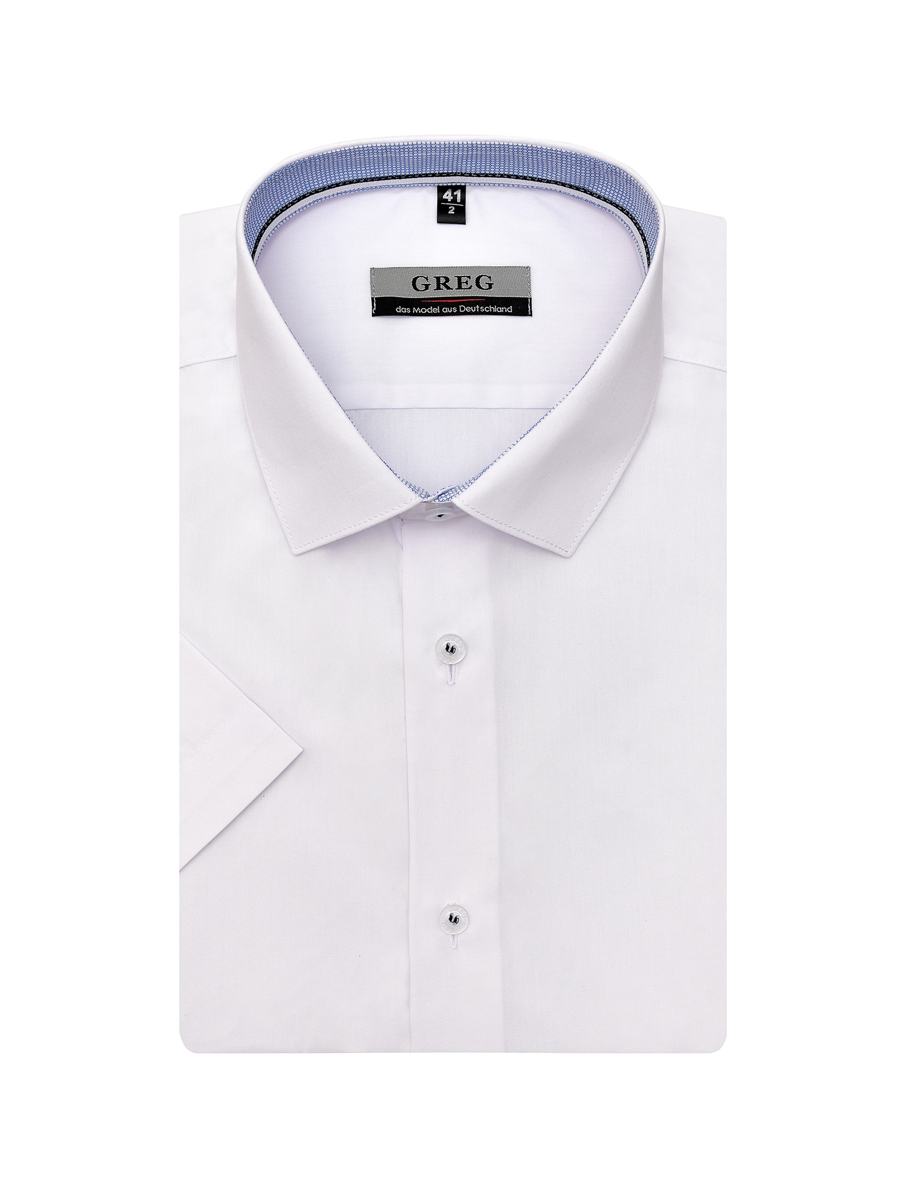 100/209/WH/Z/12p Сорочка мужская короткий рукав