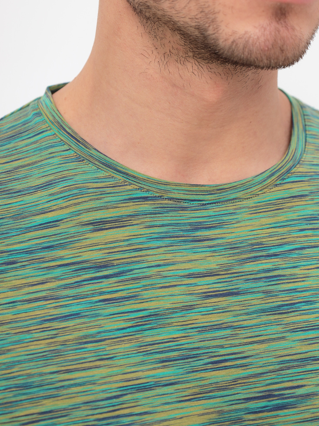 G145-KM-OR1013 (зеленый) Футболка мужская короткий рукав