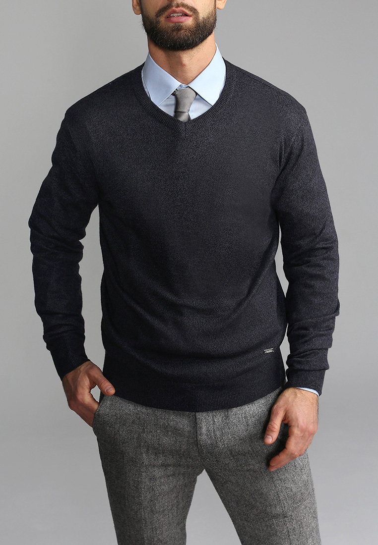 G124-DA60 серый/черный Джемпер мужской