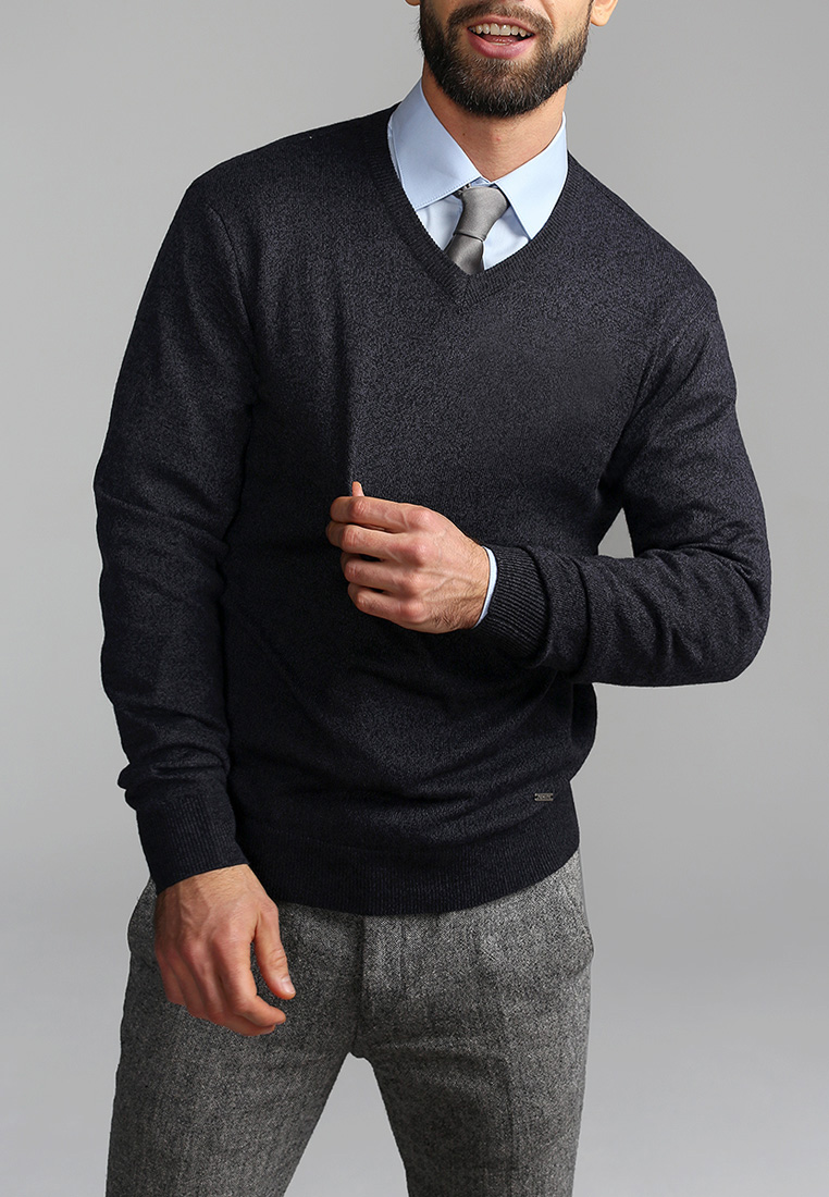 G124-DA60 серый/черный Джемпер мужской