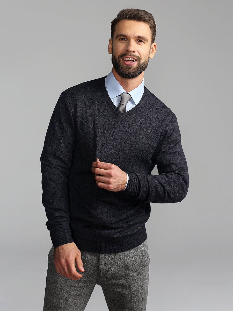 G124-DA60 серый/черный Джемпер мужской