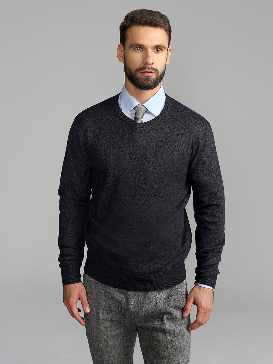 G124-DA60 серый/черный Джемпер мужской