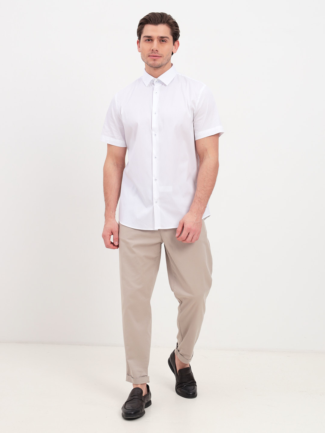 113/207/0072/ZN/1p STRETCH Сорочка мужская короткий рукав