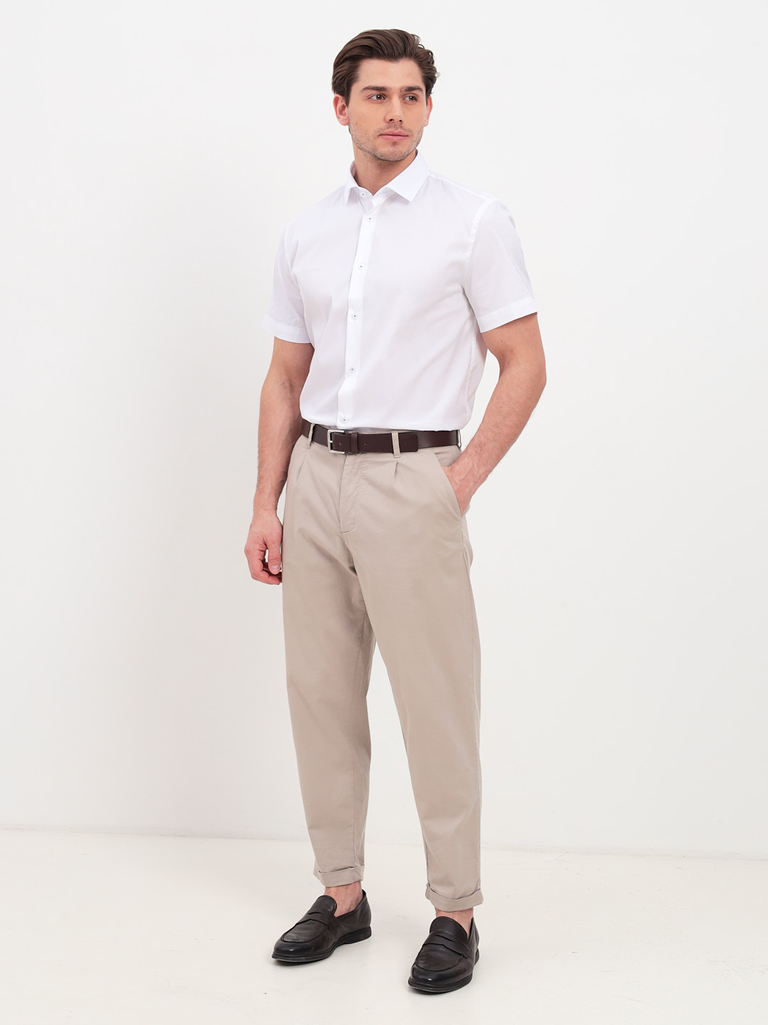 113/207/0072/ZN/1p STRETCH Сорочка мужская короткий рукав