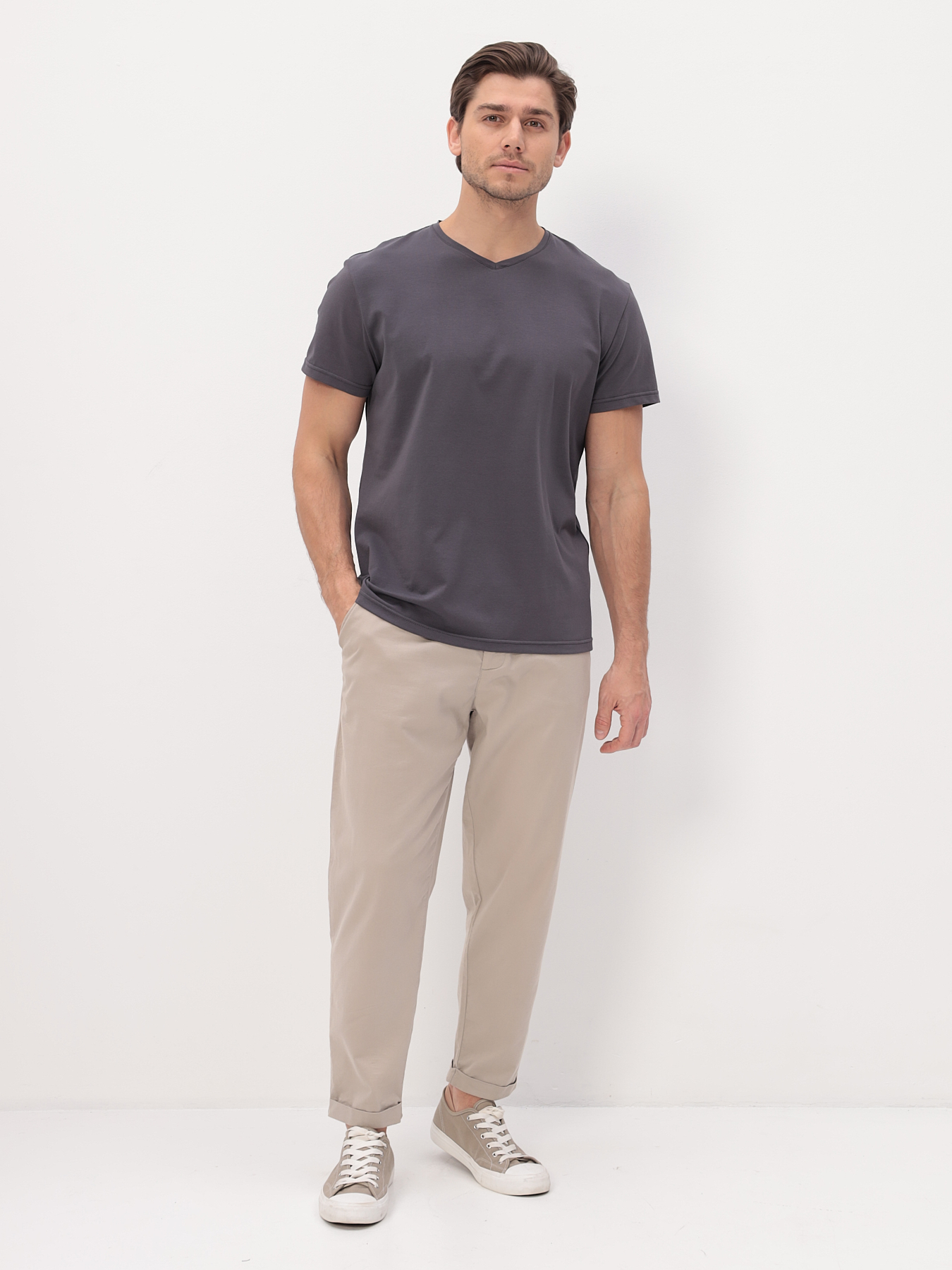 G146-KO-SA-S5095 (серый) Футболка мужская короткий рукав