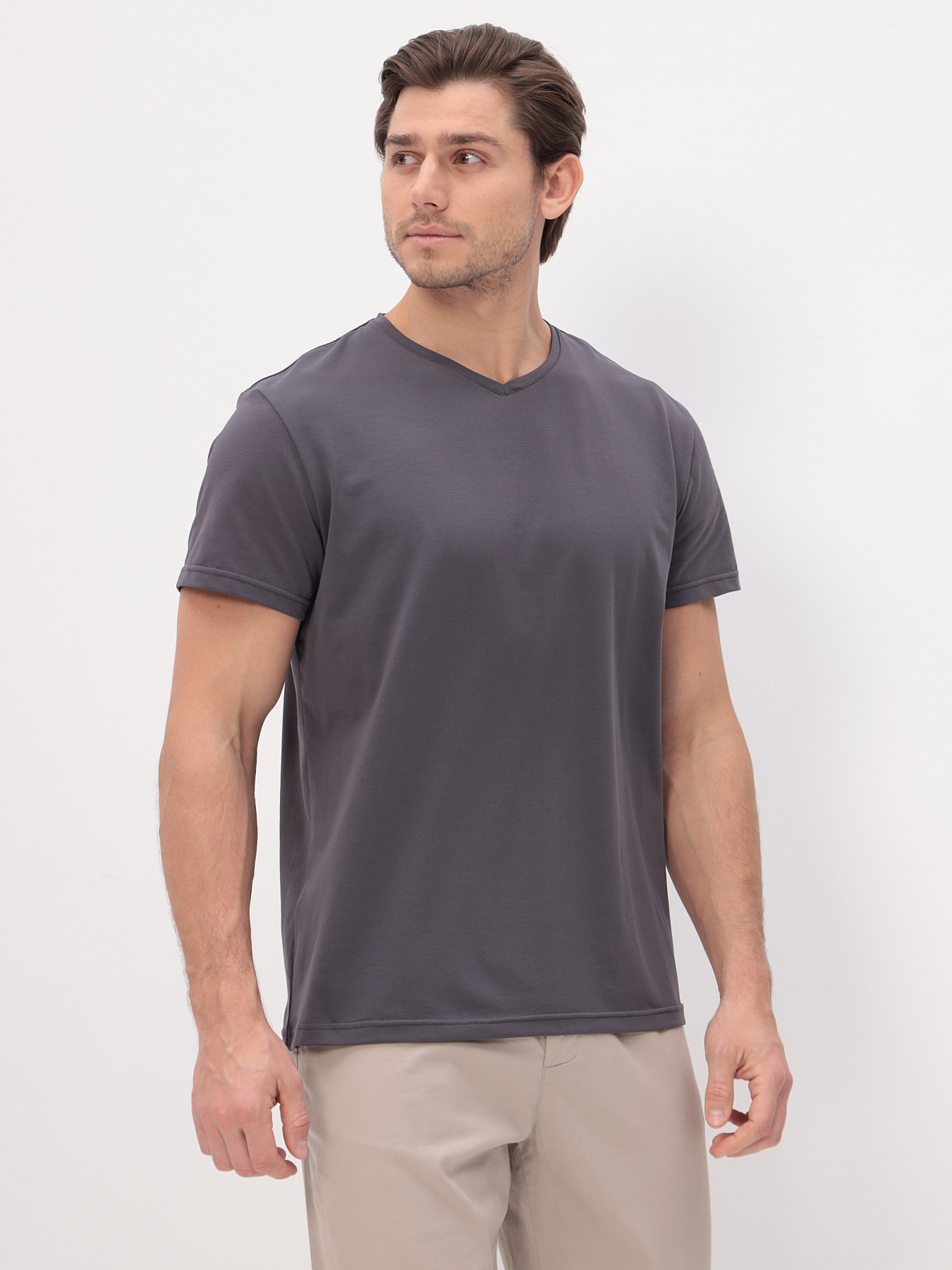 G146-KO-SA-S5095 (серый) Футболка мужская короткий рукав