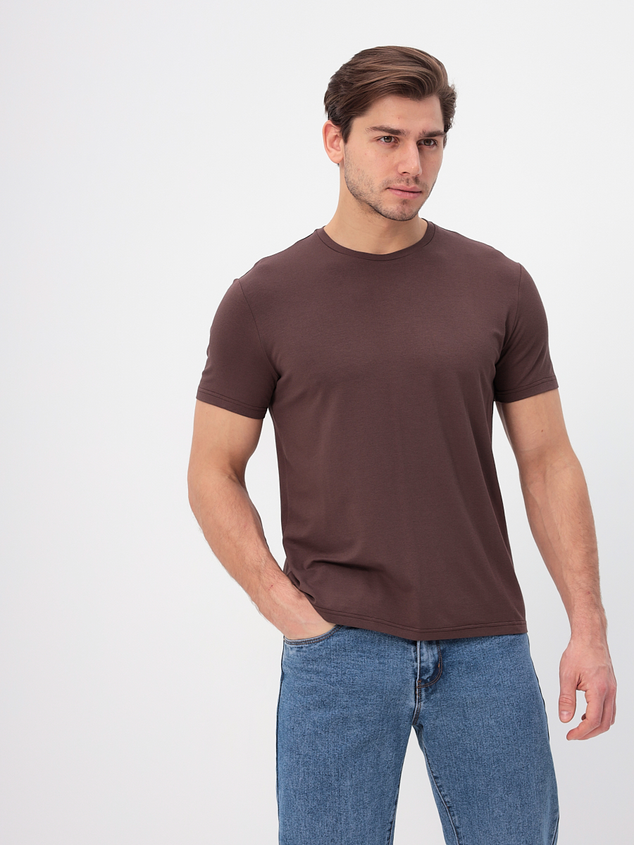 G145-V-70265 (кофейный) Футболка мужская короткий рукав