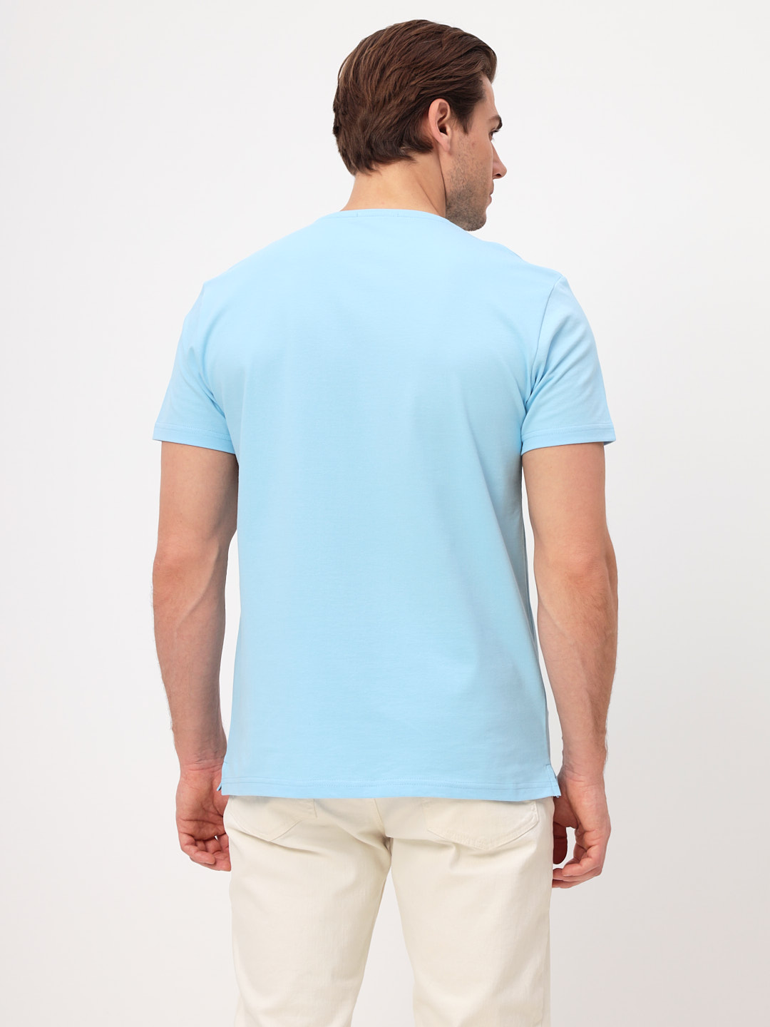 G145-PO4T-SA201 (голубой) Футболка мужская короткий рукав