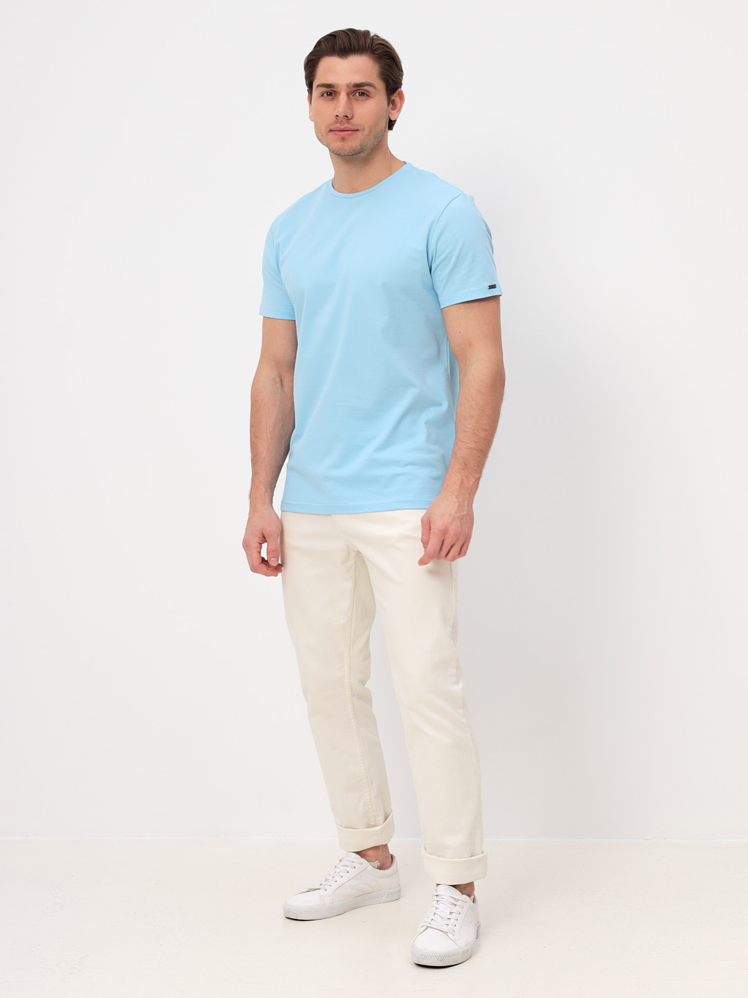 G145-PO4T-SA201 (голубой) Футболка мужская короткий рукав