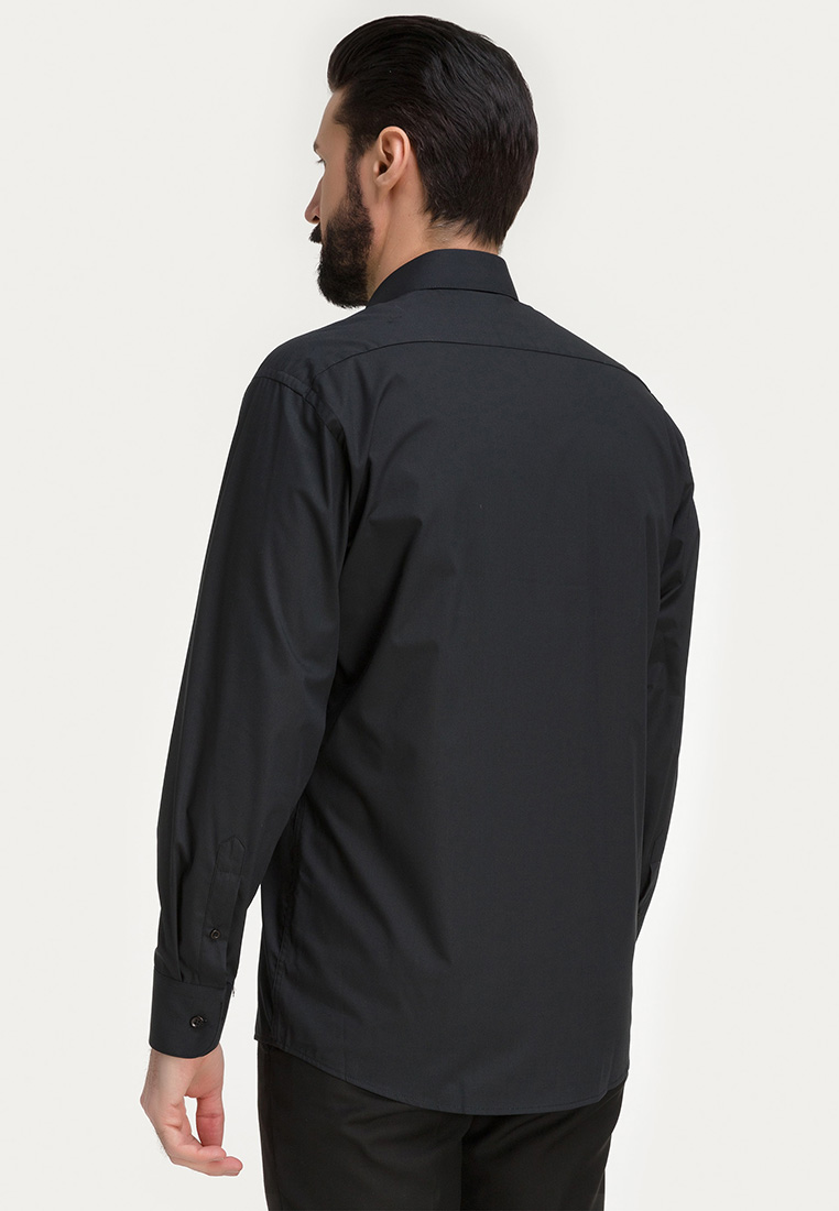 340/119/BLK Сорочка мужская длинный рукав